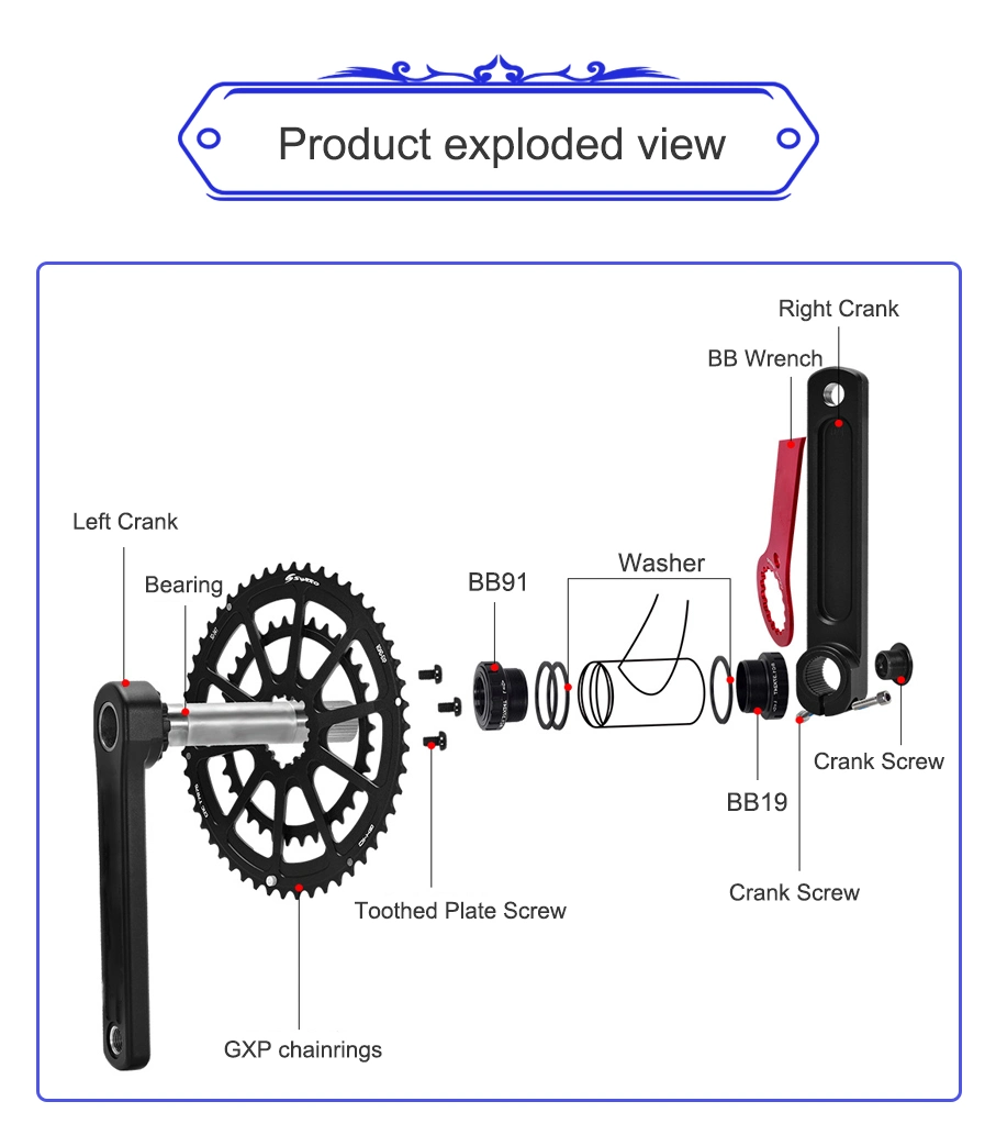 Cycling Repair Part Aluminum Alloy Bicycle Left Crank Arm 170mm Mountain Bike Square Rhombus Hole Crankset